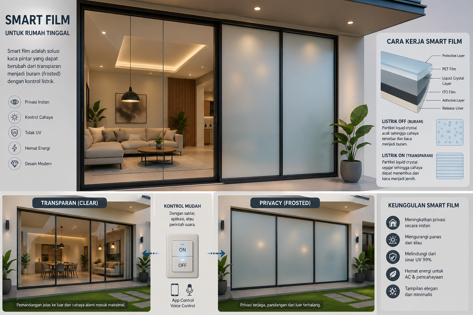 smart film residential rumah tinggal